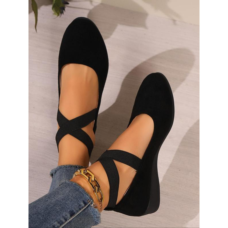 Dámske šľapky s krížovým remienkom a klinovým podpätkom, špička v tvare rybej úst, vysoké opätky (>8 cm), rocking podrážka, PE podrážka