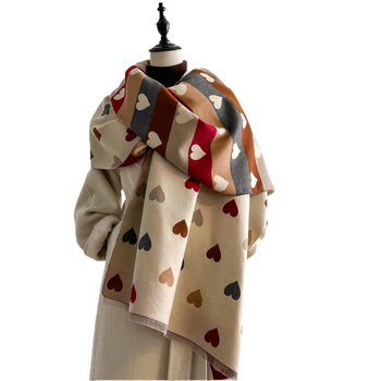 Teplý zimný šál, Warp-Knit tkanina, Jacquard polyester