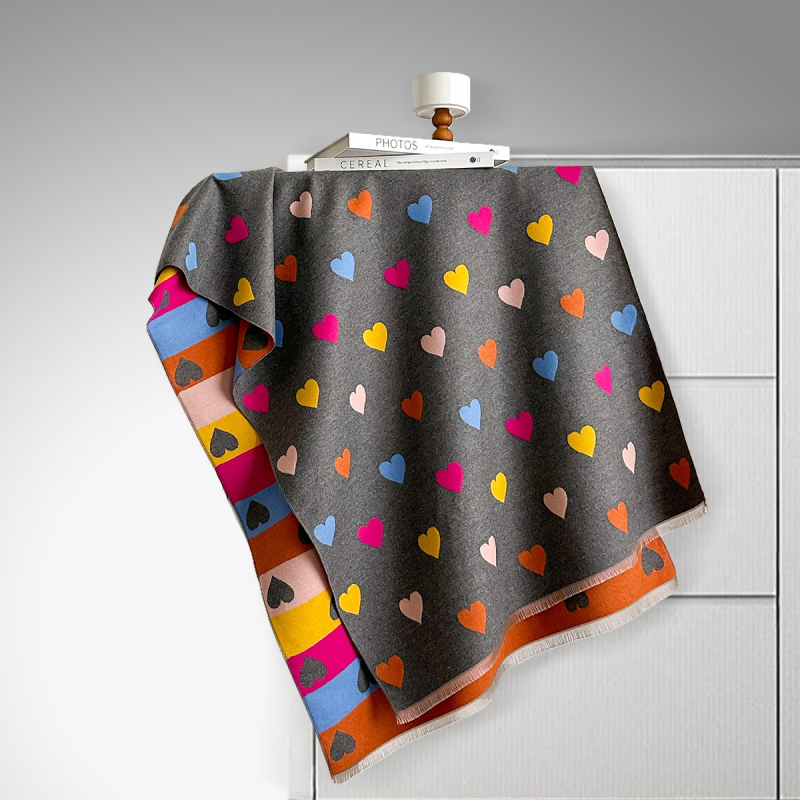 Teplý zimný šál, Warp-Knit tkanina, Jacquard polyester