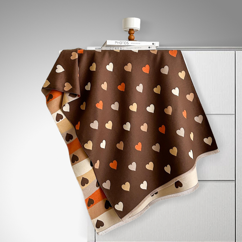 Teplý zimný šál, Warp-Knit tkanina, Jacquard polyester