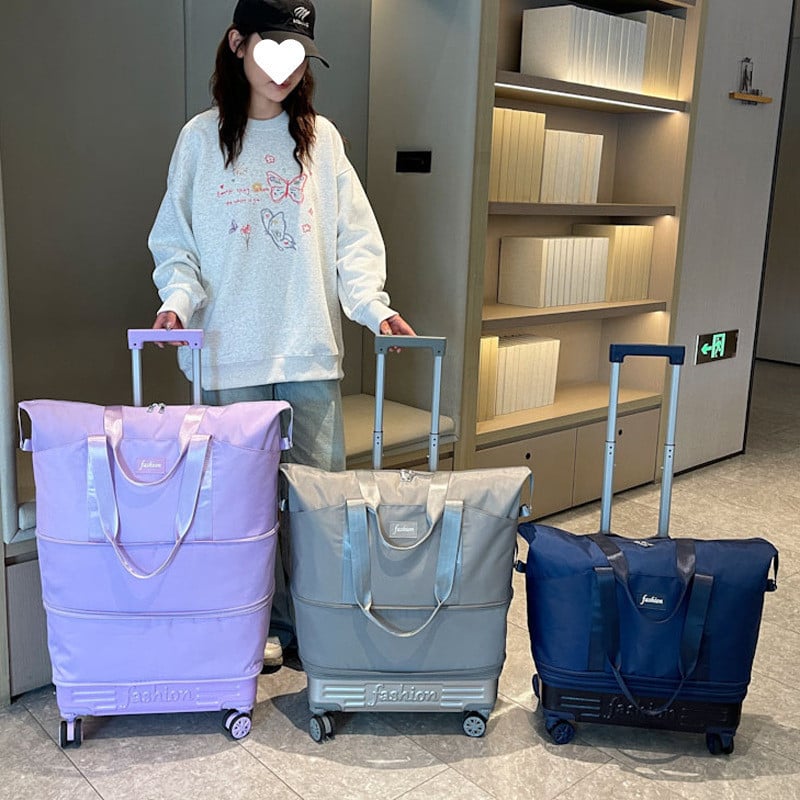 Geantă de voiaj cu roți Zf1 - material Oxford, impermeabilă cu separare umed/uscat, căptușeală din poliester, model solid, pentru călătorii de relaxare, Chiweng