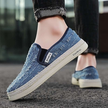 Pánske tenisky z plátna, priedušné, ľahké, odolné voči opotrebeniu, na šnúrky, gumová podrážka