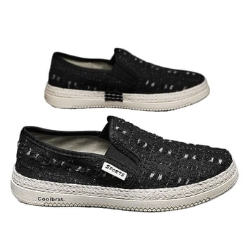 Pánske tenisky z plátna, priedušné, ľahké, odolné voči opotrebeniu, na šnúrky, gumová podrážka