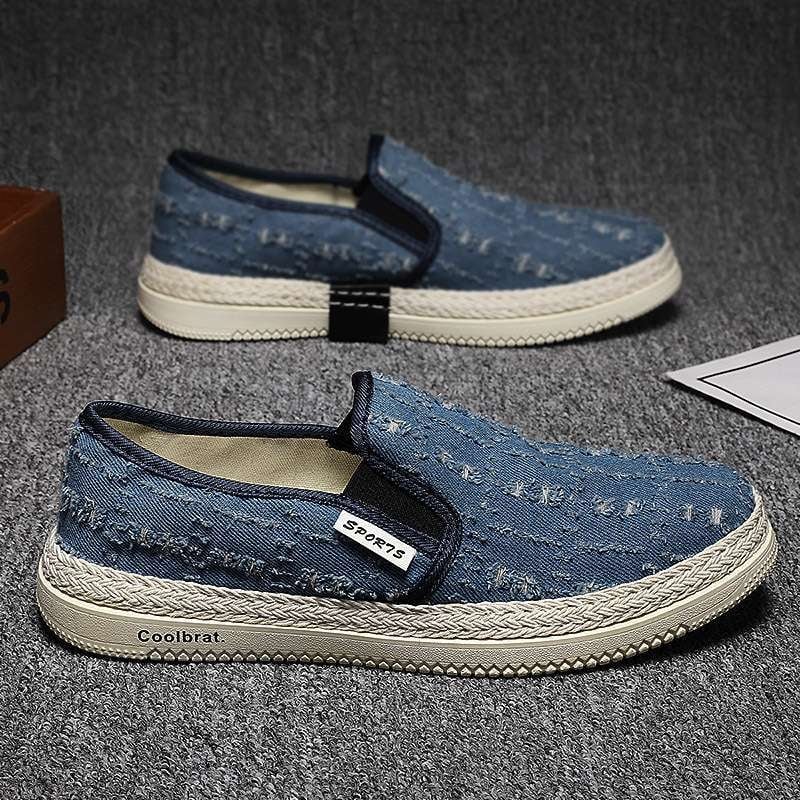 Pánske tenisky z plátna, priedušné, ľahké, odolné voči opotrebeniu, na šnúrky, gumová podrážka