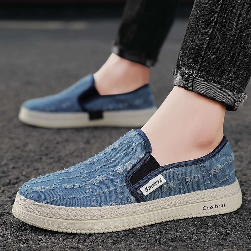 Pánske tenisky z plátna, priedušné, ľahké, odolné voči opotrebeniu, na šnúrky, gumová podrážka