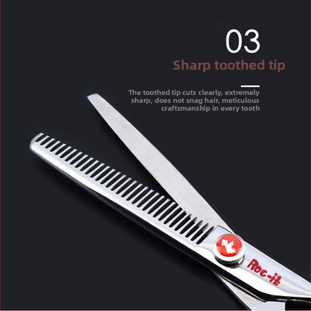 Sada kaderníckych nožníc – ploché a zubové čepele, Yilong, rednutie 25-30, 28-30 zubov