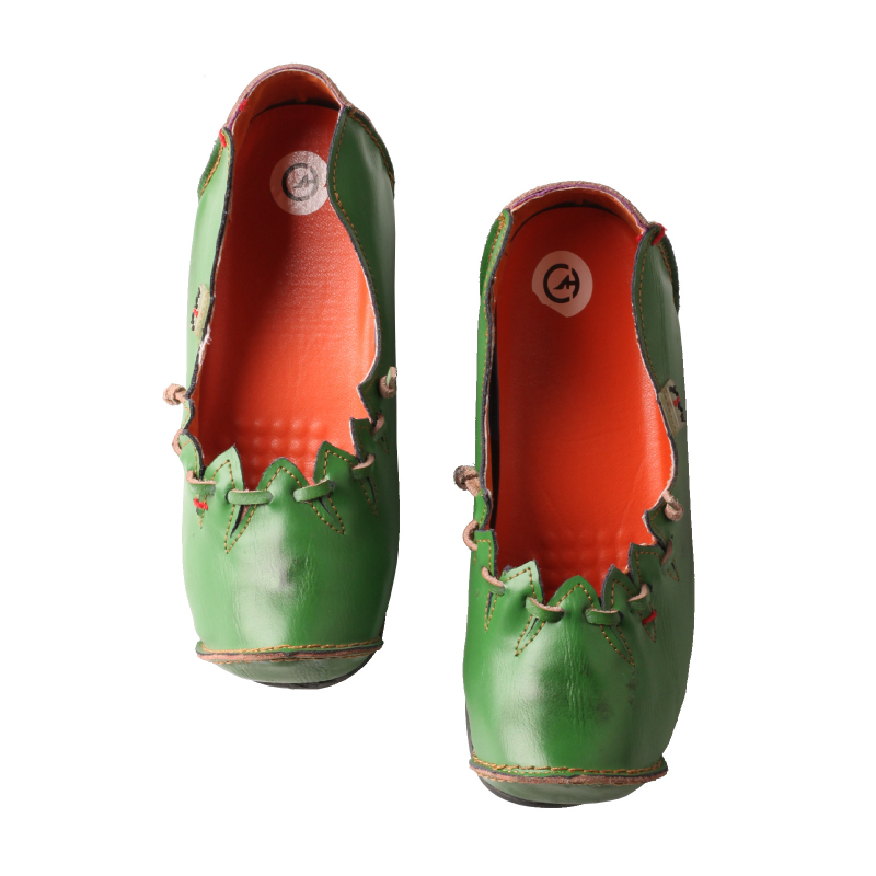 Topánky typu boat s Peep Toe, vrchnok z hovädzej kože, nízky hrubý podpätok, podrážka z TPR