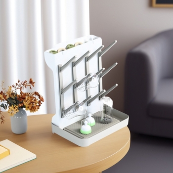 Viacposchodový úložný stojan – fľaše, poháre a jedálové misy