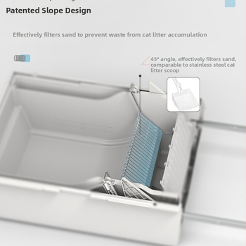 Mačací záchod s ťahacou rukoväťou, plne uzavretý, PE materiál, Forest Technology
