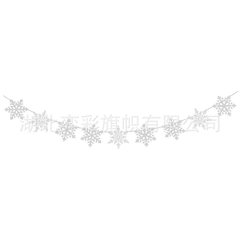 Banner pre vianočnú dekoráciu – zimný motív so snehovými vločkami, určené na vnútorné použitie (Značka: yicai; Kód produktu: yicai789; Materiál: papier; Štýl: 29589964203; Vhodný sviatok: Vianoce)