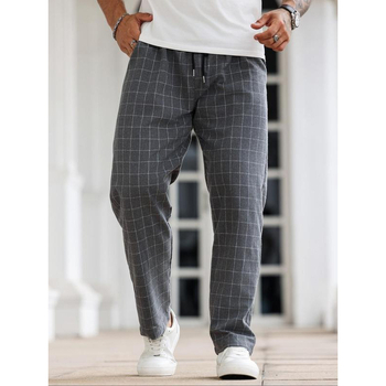 Casual pánske voľné nohavice s ceruzkovým strihom, pružný pás, fleecová podšívka, pre štyri ročné obdobia