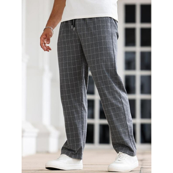 Casual pánske voľné nohavice s ceruzkovým strihom, pružný pás, fleecová podšívka, pre štyri ročné obdobia