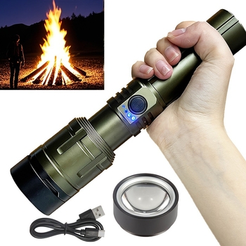 Ručné kempingové svetlo so zaostrovacím objektívom, gazová lampa, 36V, USB nabíjanie