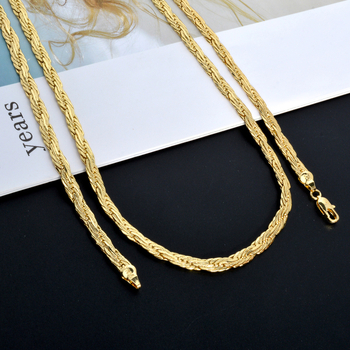 Meďová točená retiazka na krk s geometrickým príveskom, elektroplátovaná povrchová úprava, unisex, kód SY-N0154, štýl INS