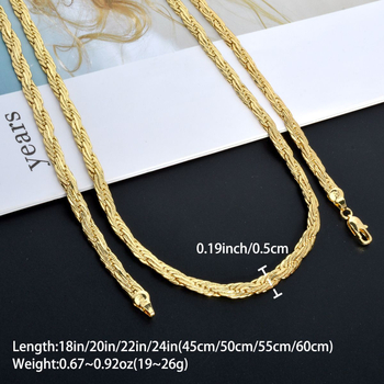 Meďová točená retiazka na krk s geometrickým príveskom, elektroplátovaná povrchová úprava, unisex, kód SY-N0154, štýl INS