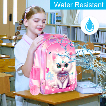 Školski ruksak s zakrivljenim naramenicama, prozračan i ultra lagan, Diamond Cat anime dizajn