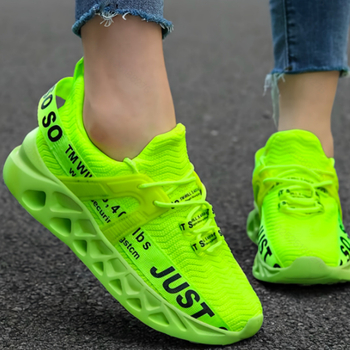 Bežecké tenisky s priedušným sieťovým vrškom, ľahké, protišmykové, tlmiace nárazy, s okrúhlou špičkou