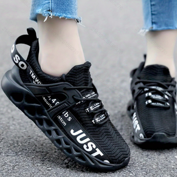 Bežecké tenisky s priedušným sieťovým vrškom, ľahké, protišmykové, tlmiace nárazy, s okrúhlou špičkou