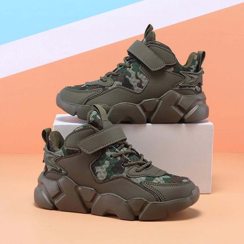 Dječje visoke tenisice za sport, prozračni mrežasti gornji dio; protuklizne i otporne; Velcro zatvarač; EVA potplat (mrežasti gornji dio; protuklizno; otporno; Velcro; EVA)