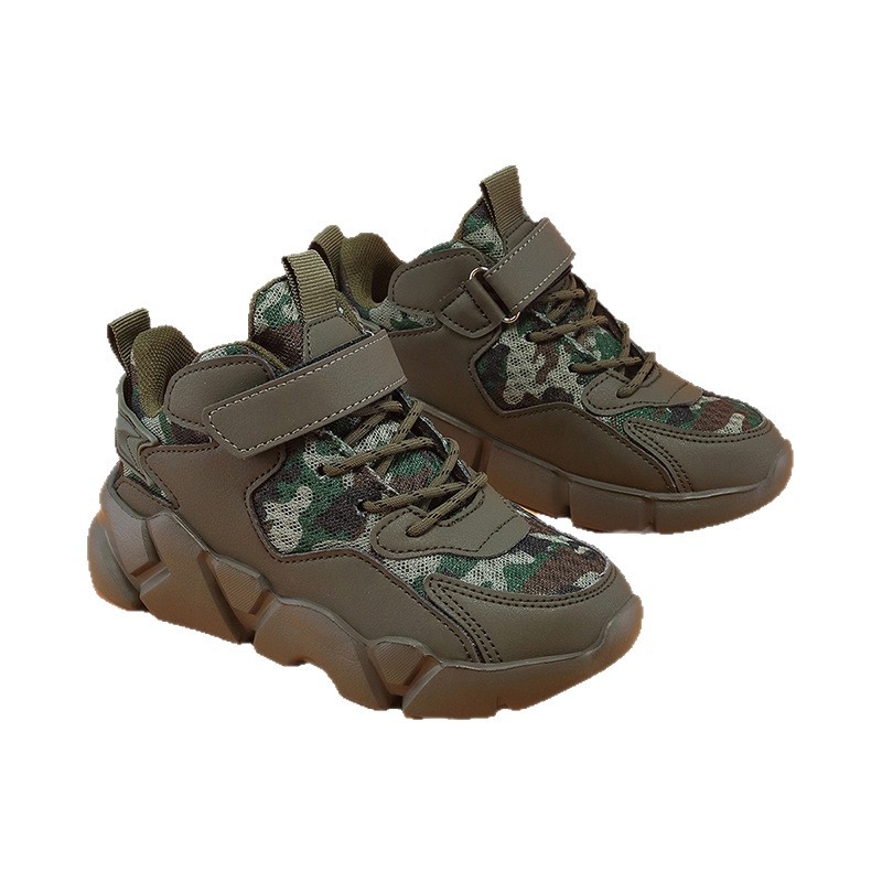 Dječje visoke tenisice za sport, prozračni mrežasti gornji dio; protuklizne i otporne; Velcro zatvarač; EVA potplat (mrežasti gornji dio; protuklizno; otporno; Velcro; EVA)