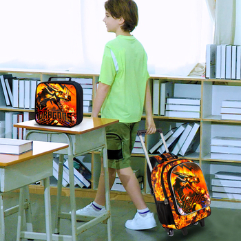 Bērnu mugursoma ar vienradža vilkšanas rokturi, muguras aizsardzība, ūdensizturīga, ļoti viegla, nodilumizturīga – 3 daļu komplekts