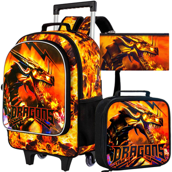 Bērnu mugursoma ar vienradža vilkšanas rokturi, muguras aizsardzība, ūdensizturīga, ļoti viegla, nodilumizturīga – 3 daļu komplekts