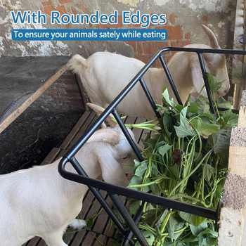 Visiaca kovová krmná búdka na seno pre dobytok, ovce a kone - uhlíková oceľ - číslo produktu 3131 - značka 668 - moderný minimalistický štýl