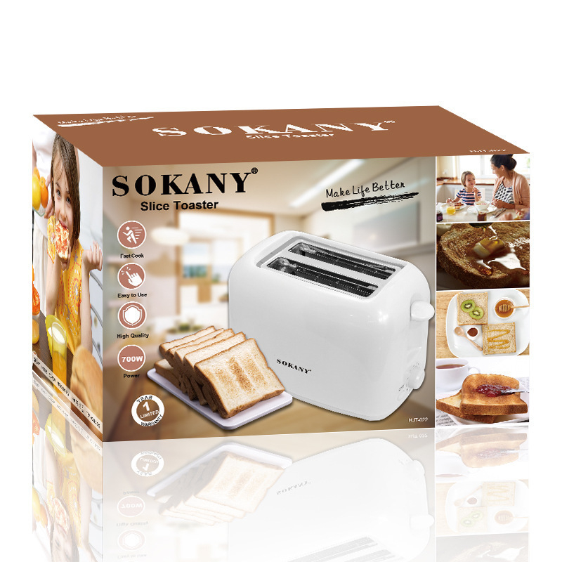 SOKANY 022 Toster na 2-3 plátky, 700W, 220-240V, plneautomatický