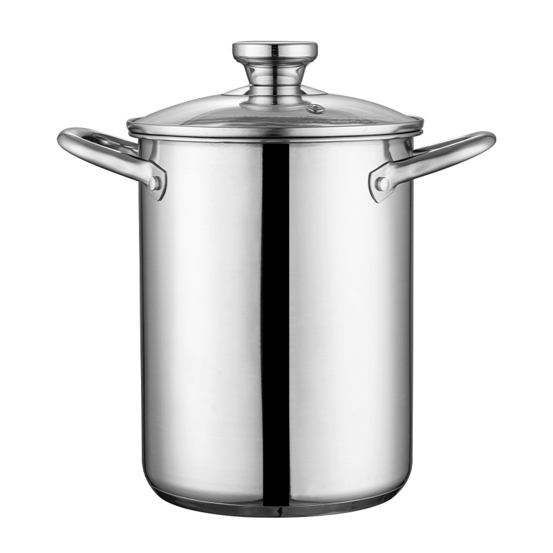 Hlboký hrniec z nehrdzavejúcej ocele 304, zložený dno, multifunkčný kuchynský hrniec na bežnú platňu