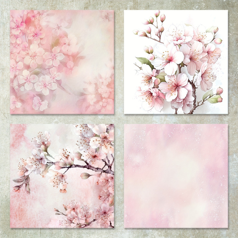 Kartonový papier s kvetinovým a motýľím vzorom — materiál: papier; prispôsobenie: áno; kód produktu: jd601099632565762