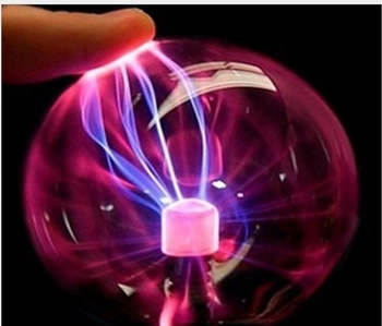 Dodirno aktivirana staklena kugla sa svjetlećim efektom, elektrostatni efekt, fuzirano borosilikatno staklo, mogućnost prilagodbe