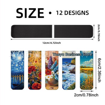 Magnetická záložka do knihy s antickým štýlom, miniatúrny dizajn, séria 12 olejomalieb