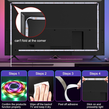 LED pásik s Bluetooth aplikáciou a diaľkovým ovládaním, 30 LED, vstupné napätie 5V, stmievateľný, výkon 5W