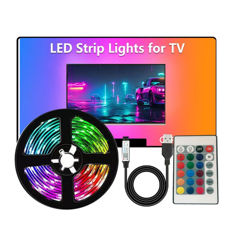 LED pásik s Bluetooth aplikáciou a diaľkovým ovládaním, 30 LED, vstupné napätie 5V, stmievateľný, výkon 5W