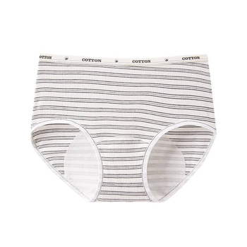 Antibakteriálne hygienické nohavičky pre ženy so strednou výškou pásu, hlavný materiál 80% viskóza v syntetickej zmesi, vnútorná vložka 100% bavlna, pruhovaný vzor, fyziologické použitie, pre tínedžerky