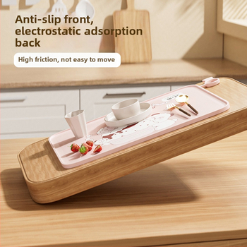 Silikónová podložka na stolovanie pre prvákov, karikatúrny vzor, vodotesná a odolná voči tukom, potravinárska kvalita