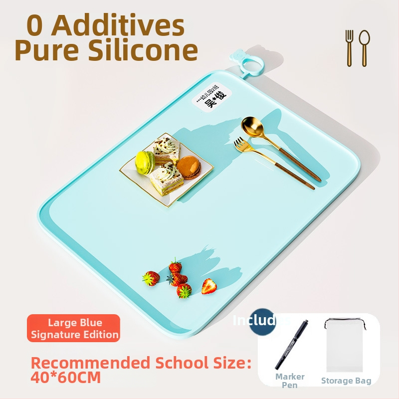 Silikónová podložka na stolovanie pre prvákov, karikatúrny vzor, vodotesná a odolná voči tukom, potravinárska kvalita