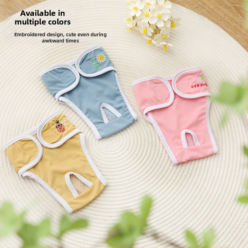 Suņu menstruālas biksītes, auduma, karikatūras stila, fizioloģiskas bikses suņiem