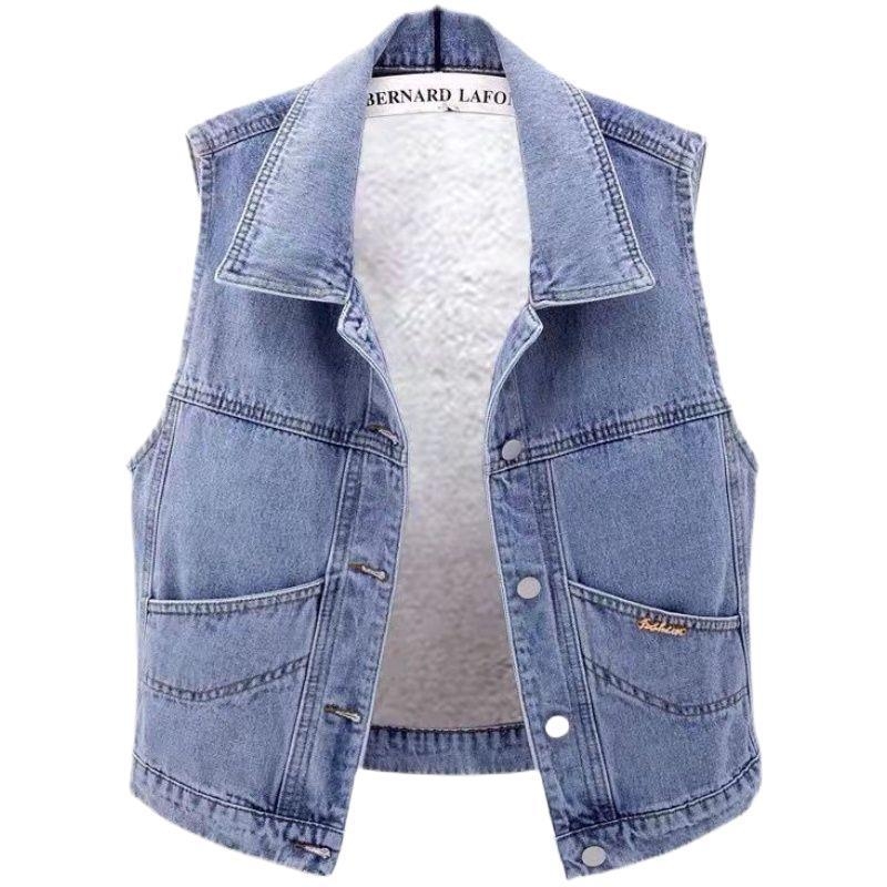 Ženski vest s polo ovratnikom - chenille materijal; 50-70% elastan; standardni kroj