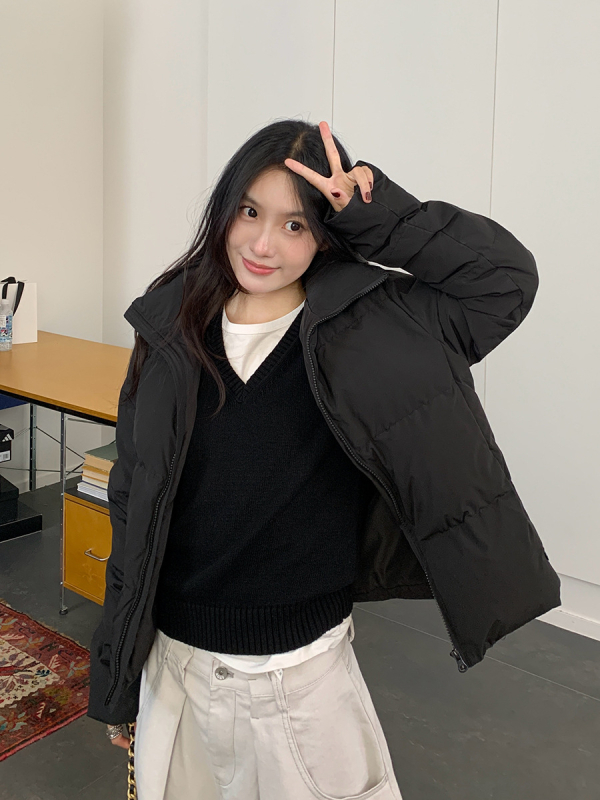 Bezrukávová vesta s káblovou pleteninou, V-krk, kašmír, japonsko-kórejský casual štýl