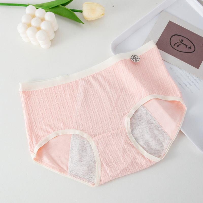 Djevojačke prozračne menstrualne gaćice sa srednjim strukom, zaštita od curenja, antibakterijske, materijal od regeneriranih vlakana, pamukom podstava u preponama