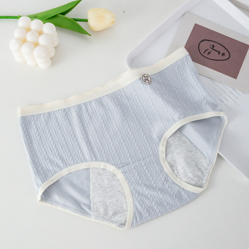 Djevojačke prozračne menstrualne gaćice sa srednjim strukom, zaštita od curenja, antibakterijske, materijal od regeneriranih vlakana, pamukom podstava u preponama
