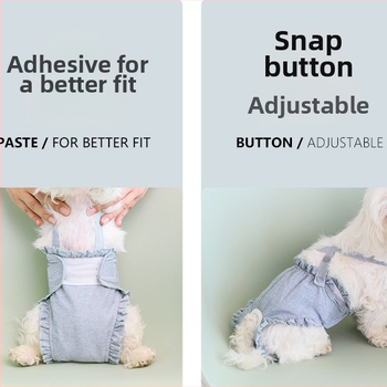 Bavlnené hygienické nohavice pre domáce zvieratá, pre samice (mačky a psy), značka iBeans, súkromná značka k dispozícii, kategória: hygienické nohavice