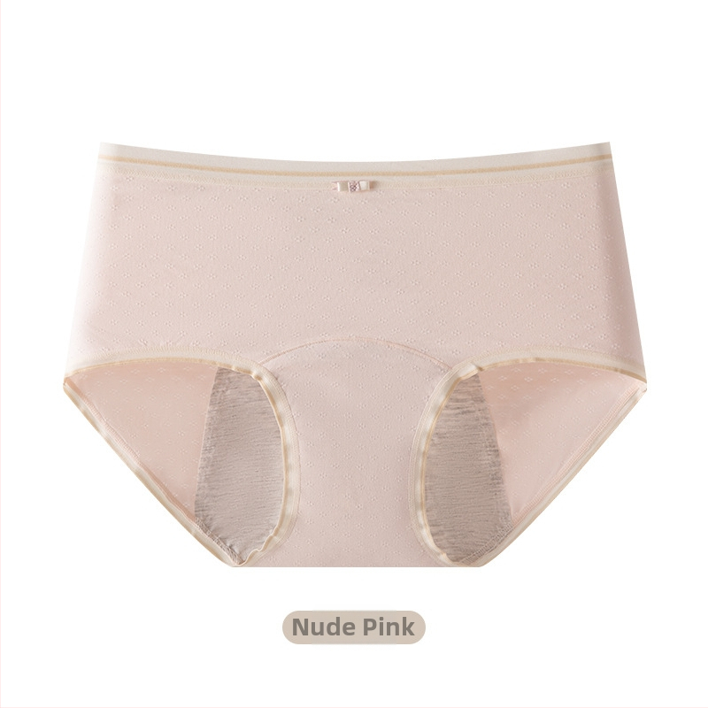 Bavlnené dámske menštruačné nohavičky, priedušné, ochrana proti úniku, stredne vysoký pás, trojuholníkový strih