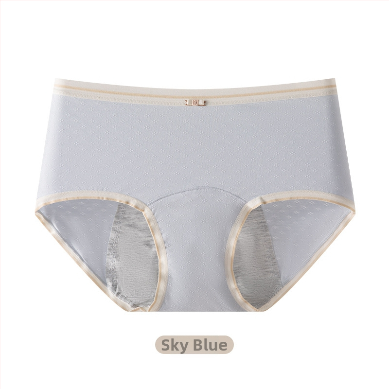 Bavlnené dámske menštruačné nohavičky, priedušné, ochrana proti úniku, stredne vysoký pás, trojuholníkový strih