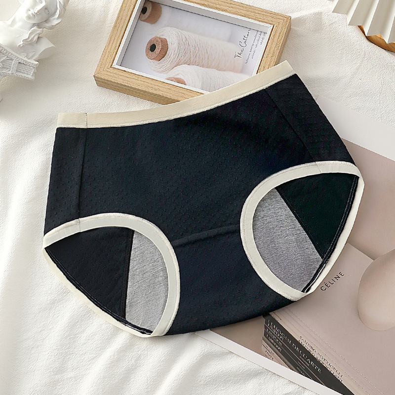 Ženské menštruačné nohavičky z bavlny, stredná výška pásu, proti úniku, priedušné, pohodlné