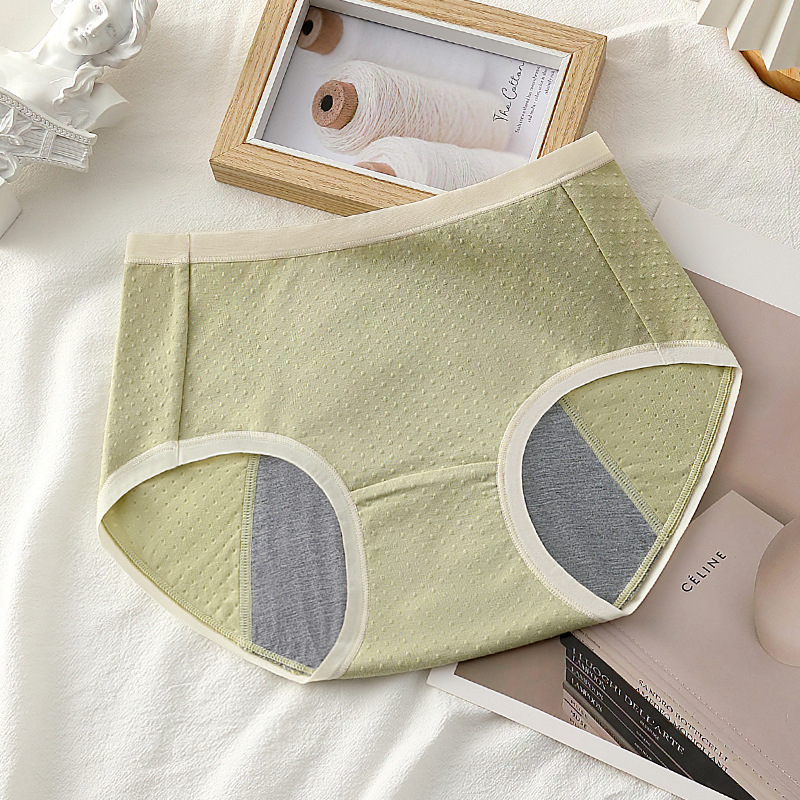 Ženské menštruačné nohavičky z bavlny, stredná výška pásu, proti úniku, priedušné, pohodlné