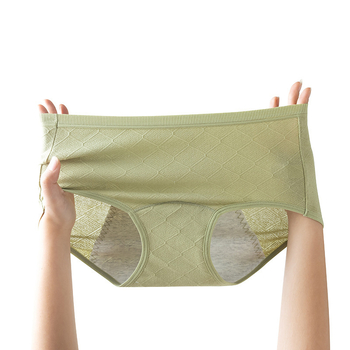 Ženské menštruačné nohavičky s antibakteriálnymi vlastnosťami, predĺžený rozkrok, stredná výška pásu, 100% bavlna, ochrana proti úniku