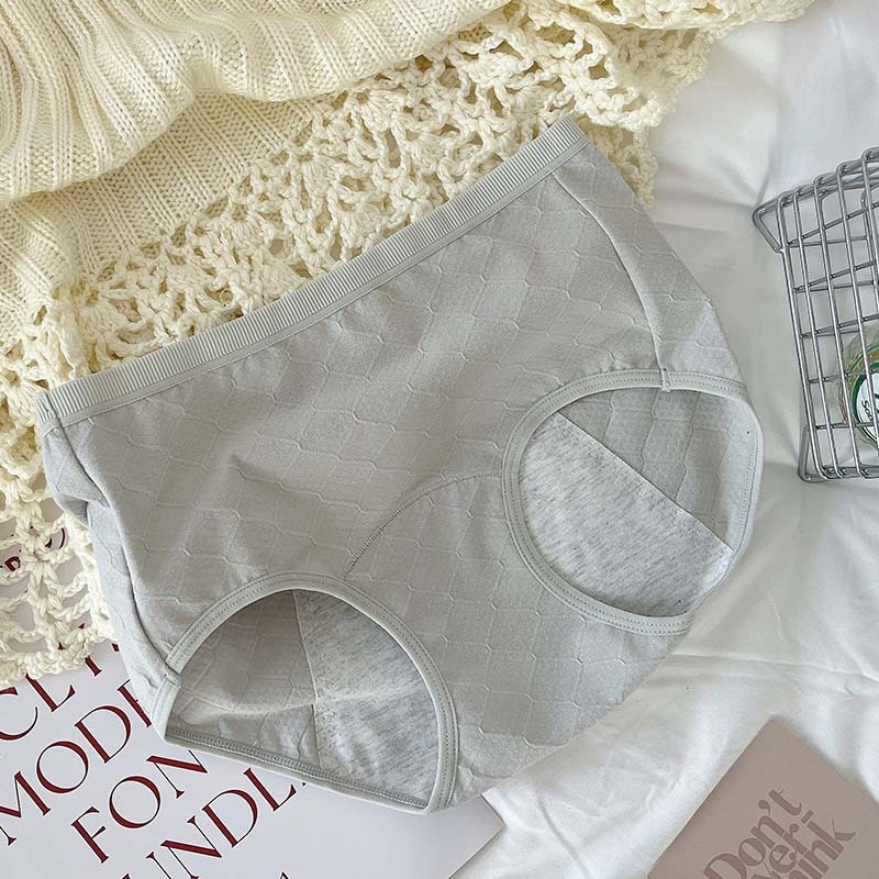 Ženské menštruačné nohavičky s antibakteriálnymi vlastnosťami, predĺžený rozkrok, stredná výška pásu, 100% bavlna, ochrana proti úniku