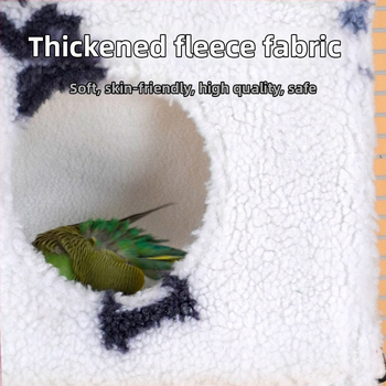 Textilné visiace trojuholníkové hniezdo pre vtáky – priedušné zimné spacie hniezdo pre malé vtáky, proti deformácii nôh